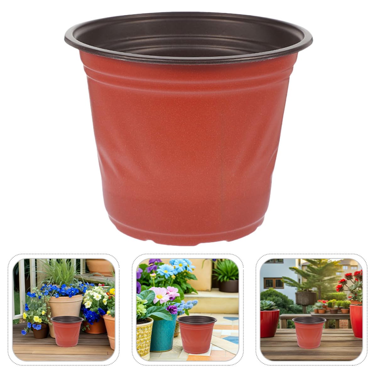 Hemobllo 60 pièces Pots Plastique pour Semis avec Drainage Petits Pots Deux Tons pour Cactus et Succulentes Jardinière de Transplantation pour Balcon et Jardin