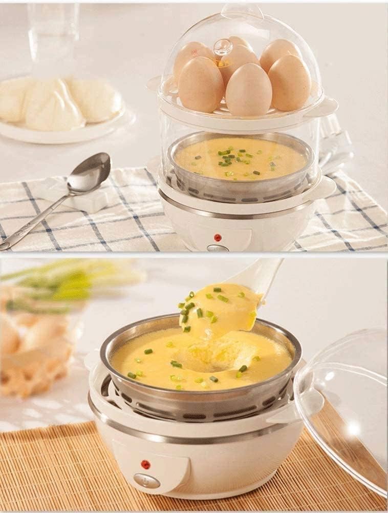 Egg Cooker 14 Eggs Capacity Electric Rapid Egg Maker Auto Off for Hard Boiled Eggs Poached Eggs Steamed Vegetables Seafood Dumplings Multifunctional Egg Cooker