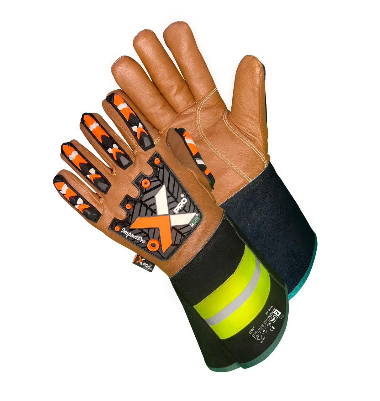 XPro Winter Leather Work Gloves - Durable Industrial Gloves - Goatskin - Waterproof, Kevlar-Lined Work Gloves