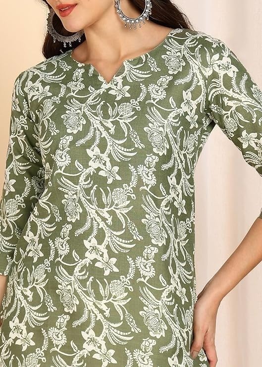 Image of Women's Short Kurti in Multicolor Rayon Cotton Blend | Ladies Ethnic Tunic | Office