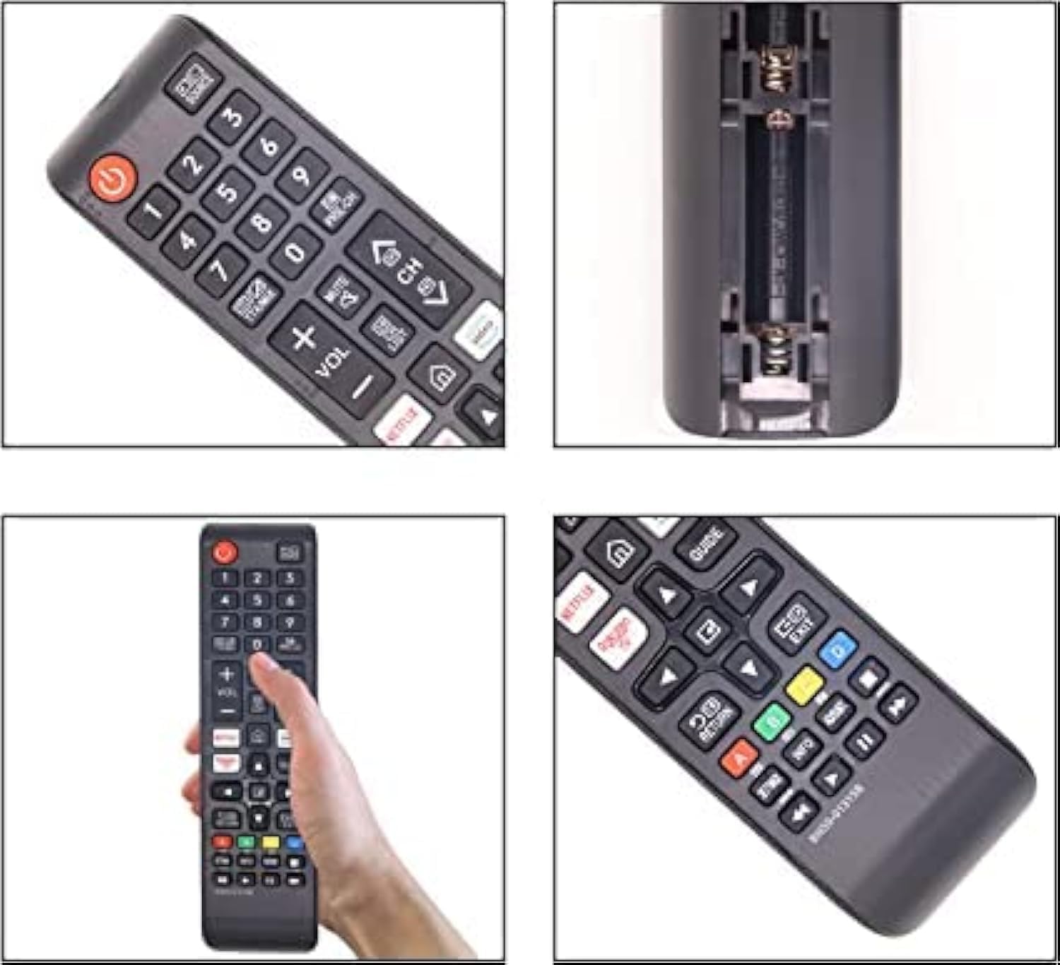 ريموت كنترول بديل لتلفزيون سامسونج 4K وUHD وHDR وكريستال QLED من سلسلة UE متوافق مع نتفليكس وراكوتوي وبرايم , متعدد الالوان - 4K 2026 - view 3