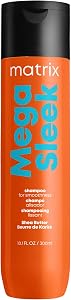 Matrix Mega Sleek Anti-Frizz Sulfate-Free Smoothing Shampoo for All Frizzy Hair, Professional Formula, For Humidity & Static Protection