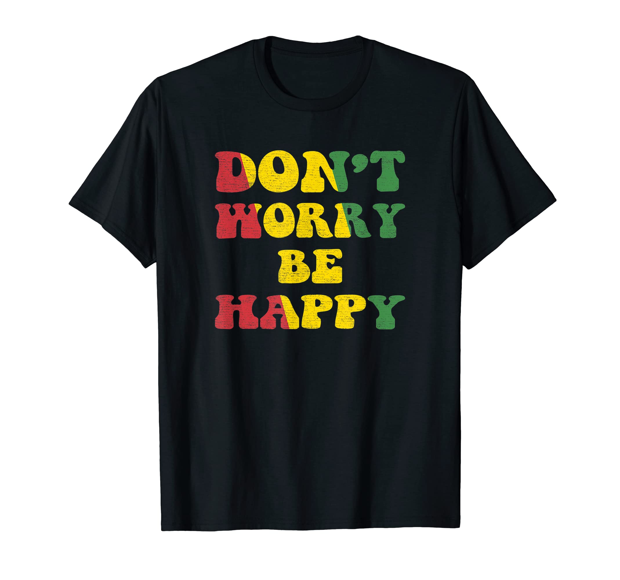 Jamaica One Love Reggae Caribbean Music Rasta Tees Don't Worry We Be Happy Retro Reggae Rasta Rastafari Jamaica T-Shirt