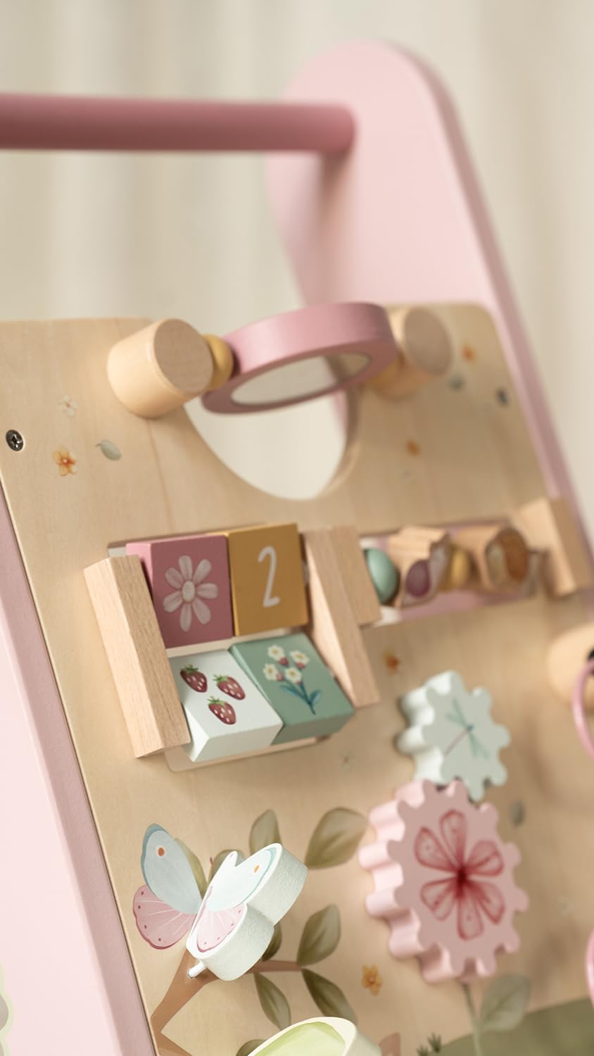 Little Dutch 7332 - Carrito de madera para actividades de hadas, color rosa