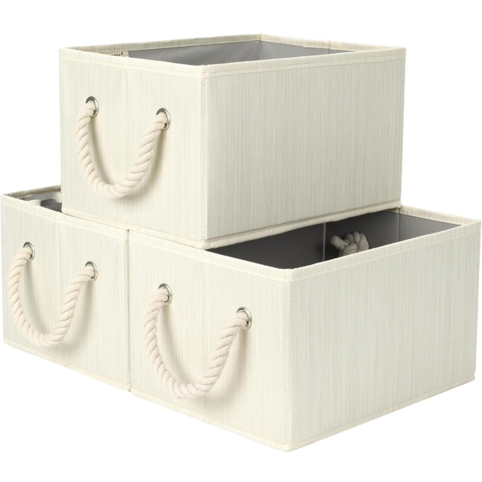 Panier de rangement en tissu pour éliminer le désordre des jouets 3pcs