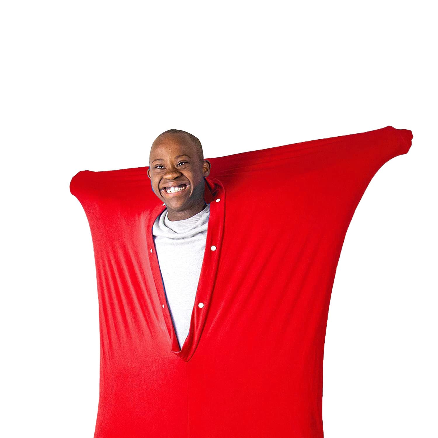 ZYUBOESO Compression Sock with Snug Sensory Sack Body Sock Calming Therapy Blanket Stress Relief Anxiety Autism ADHD ADD Tactile Items for Therapeutic Play(Red,S/Small)