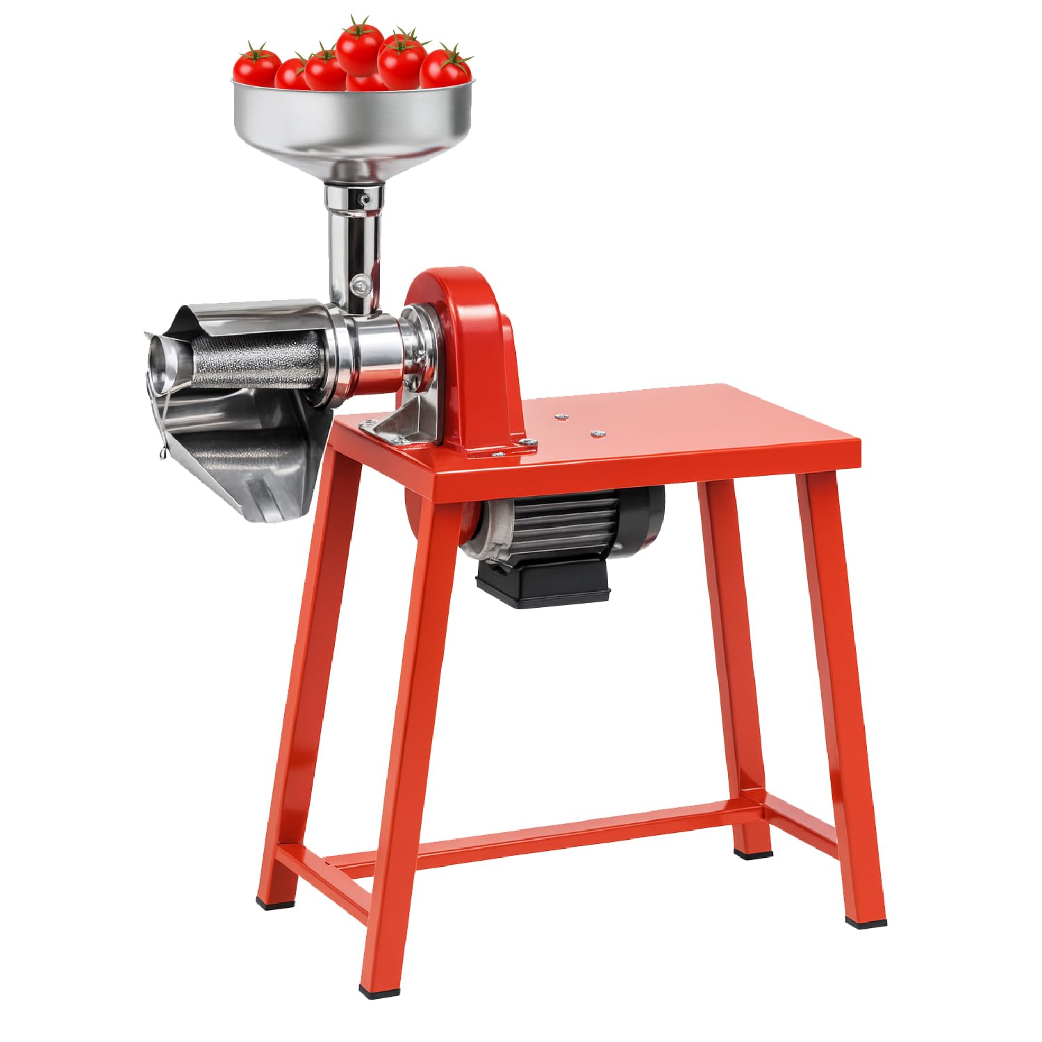 Crisalide® - Passapomodoro Elettrico N.5 Inox con Banco TS, Motore 330W 0,5 HP, Struttura in Alluminio Pressofuso, Filtro e Imbuto in Acciaio Inox, Trasmissione a Cinghia