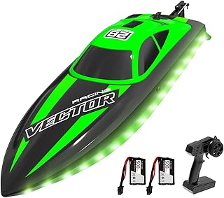 VOLANTEXRC RC Boat 20MPH Fast Remote Control Boat for Adults 2.4Ghz Toy Boat for Pools and Lake with 2 Rechargeable Batteries Toys Gifts for Boys Girls, Green