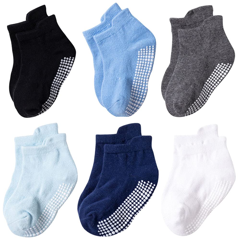 AioTioAioTio 6PCS Baby Non Slip Grip Ankle Socks,Spring Summer and Autumn Children's Socks.
