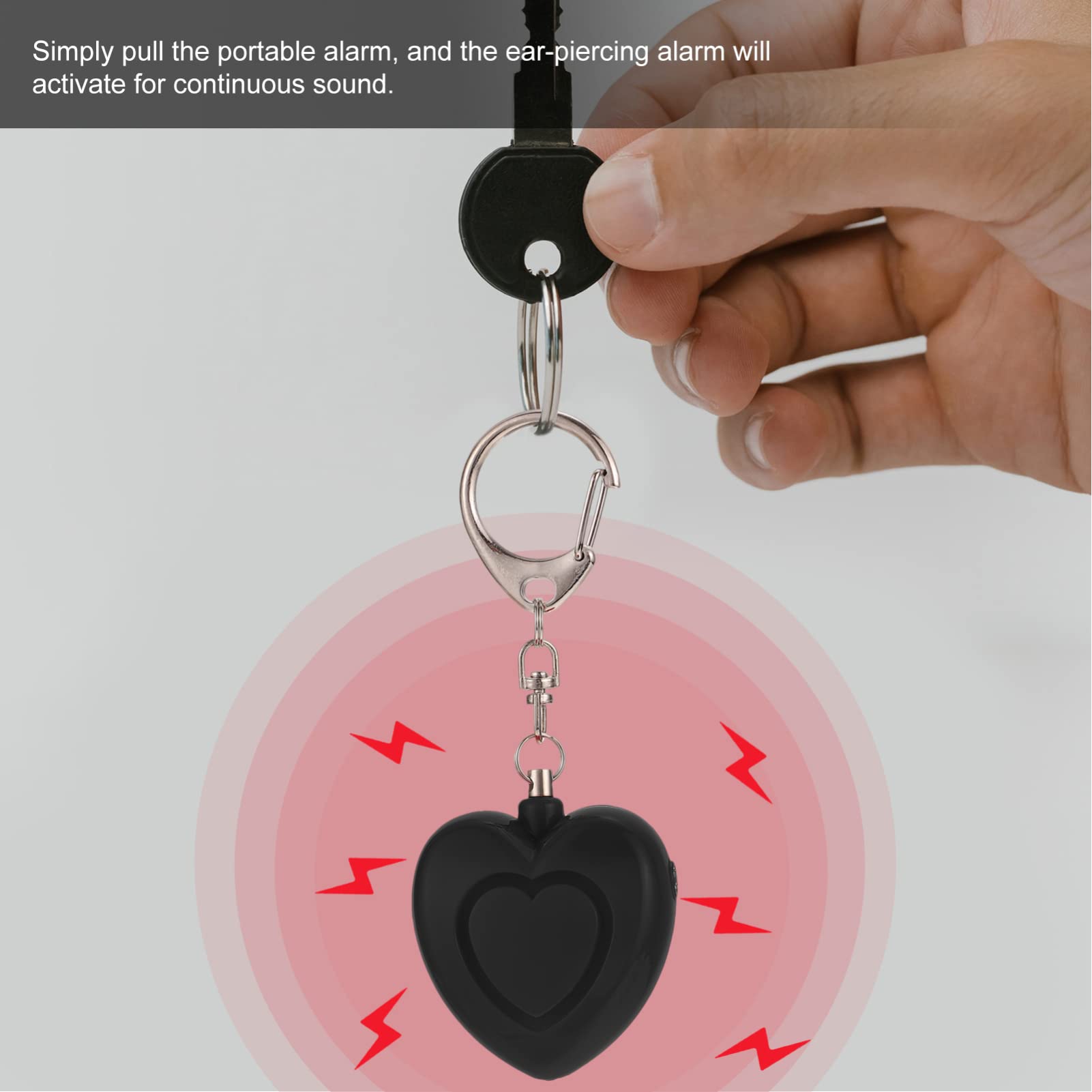 OSALADI 4pezzi Allarme Di Sicurezza Personale Con Luce Led Portatile e Facile Da Usare Per Donne e Anziani Allerta Situazioni Di Emergenza Per Situazioni Critiche e Difesa Personale