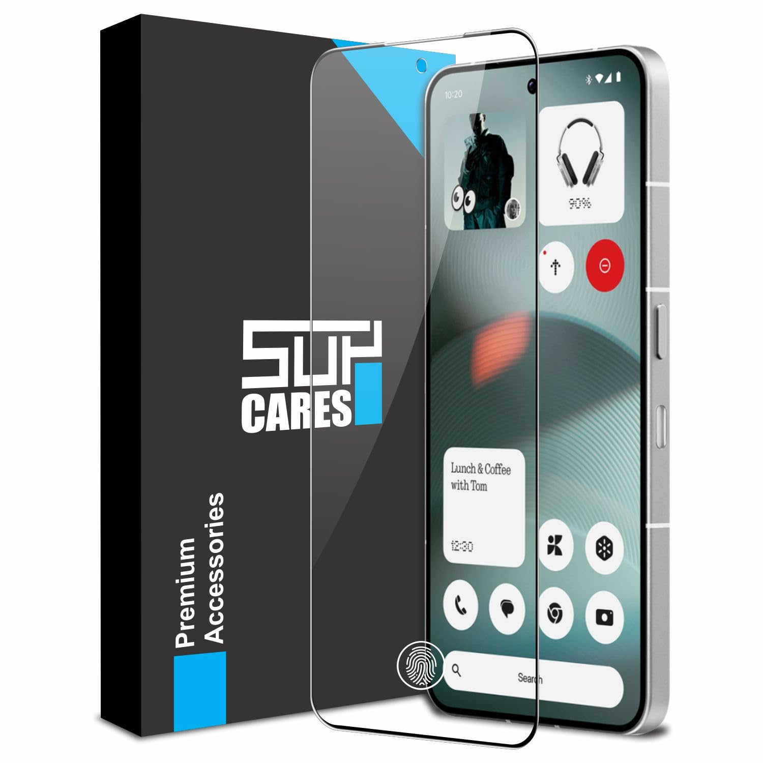 SupCares Military-Grade Gorilla Tempered Glass Screen Protector for Nothing Phone 3 (6.67 Inch) With Installation Kit | Edge to Edge Coverage | Black