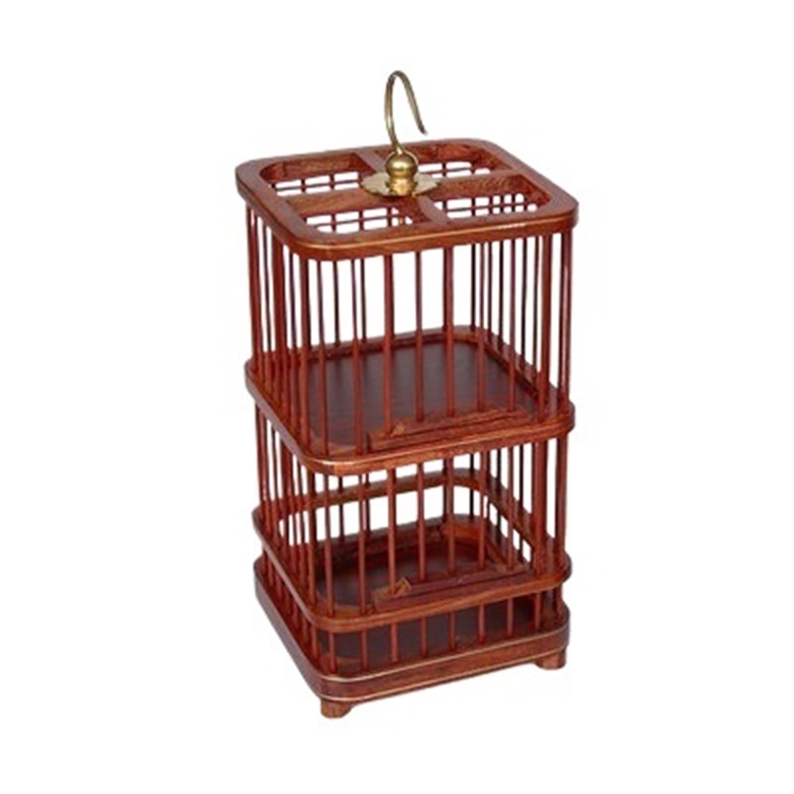Cage à grillons pour reptiles en bois fait main avec crochet cuivre