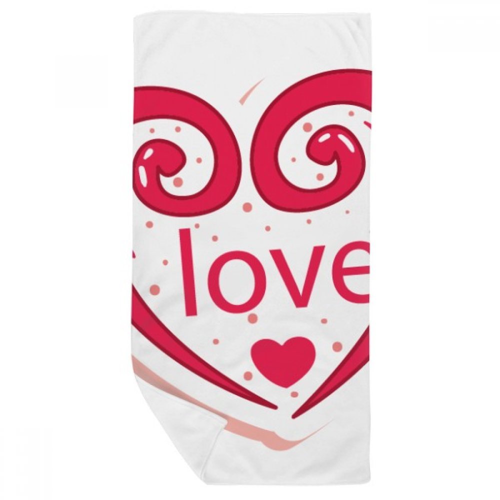 Serviette de bain 35x70cm multicolor | Gant de toilette doux d'amour de cœur
