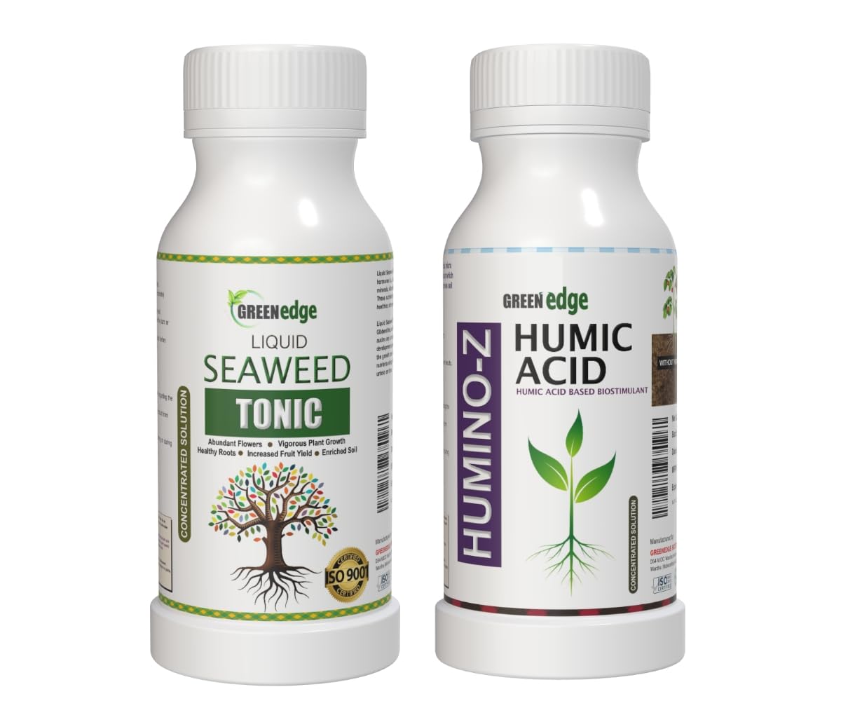 Greenedge Biotech Greenedge Organic Seaweed (250Ml) & Humino-Z Humic Acid Fertilizer | Combo | Liquid Manure | Fertilizer | 100% Natural Plant Growth Tonic & Soil Booster (B0CMTPS892) Amazon Price History, Amazon Price Tracker