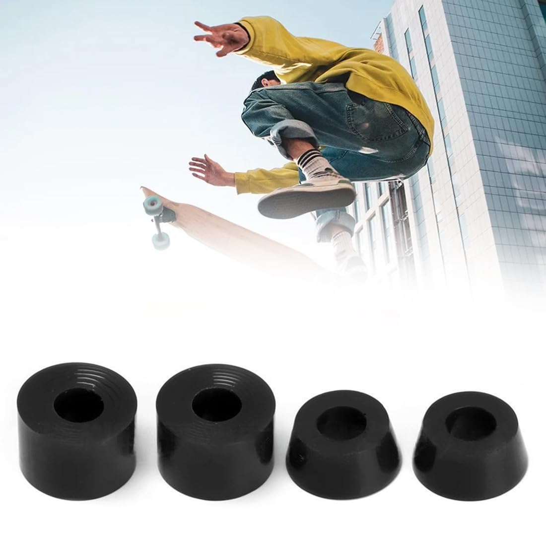 Set Boccole Skateboard In PU | 4 Pezzi Per Truck | Morbide O Dure Per Stili Diversi - Foto 13