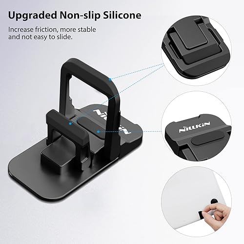 Miniatura 6 de Nillkin Soporte para teclado de computadora para escritorio con 3 ángulos ajustables patas elevadoras de teclado abatible para la mayoría de