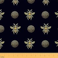 Vista 14 de Tela de mariquita por yarda, tela de tapicería de animales a rayas negras y marrones para sillas, sofá, tela impermeable de lunares geométricos