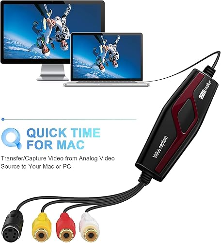 Miniatura 2 de Tarjeta de captura de video, dispositivo de captura de video USB2.0, grabador de convertidor de video, convertidor VHS a digital, convertidor RCA a