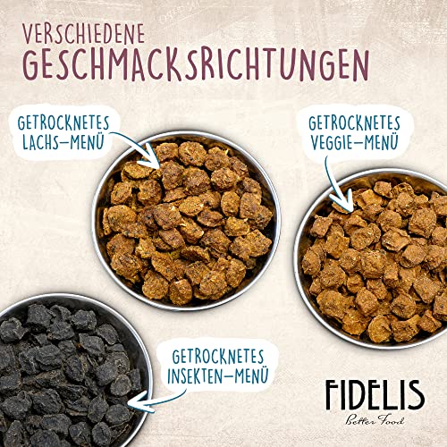 Fidelis - Getrocknetes Lamm-Menü für Hunde 1kg - Premium Hundefutter trocken mit 80% Fleischanteil, Gemüse & Obst - Proteinhaltiges Trockenfutter Hund schonend getrocknet - Zucker- & Getreidefrei