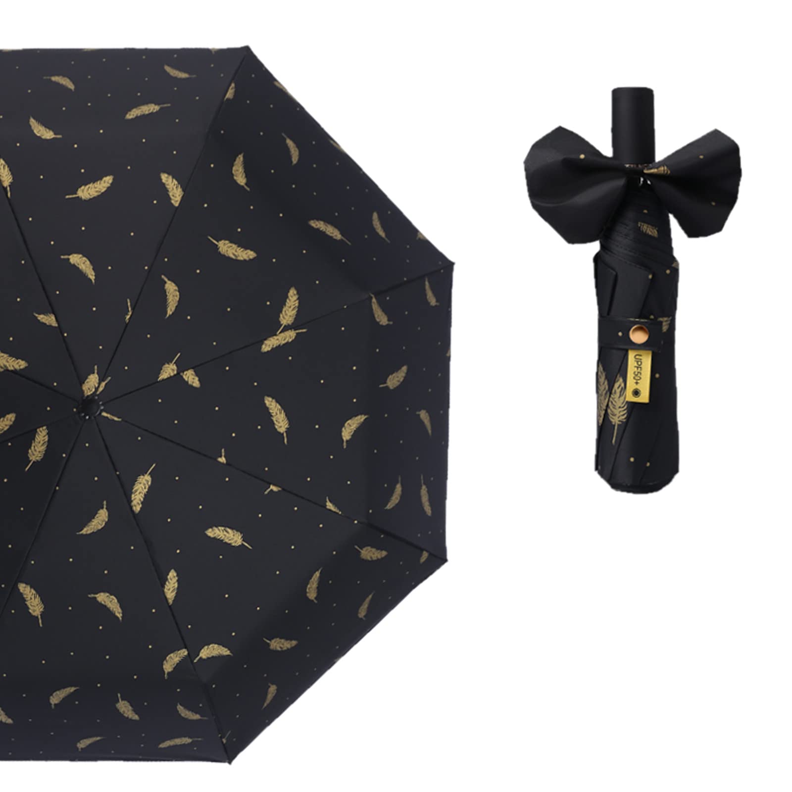 Parapluie Sun-Parapluie pour Femme Sunscreen Protection UV Protection UV Compact Portable Portable Parapluie Soleil Et Pluie Dual-Usage