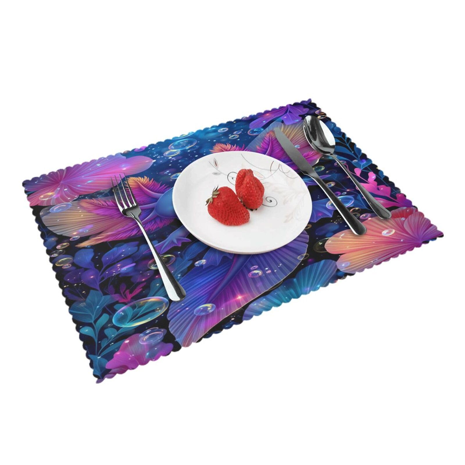 Axolotl (2) Placemats Set of 4 Print Table Mats Place Mats Table Decor for Kitchen Dining 12X18 in