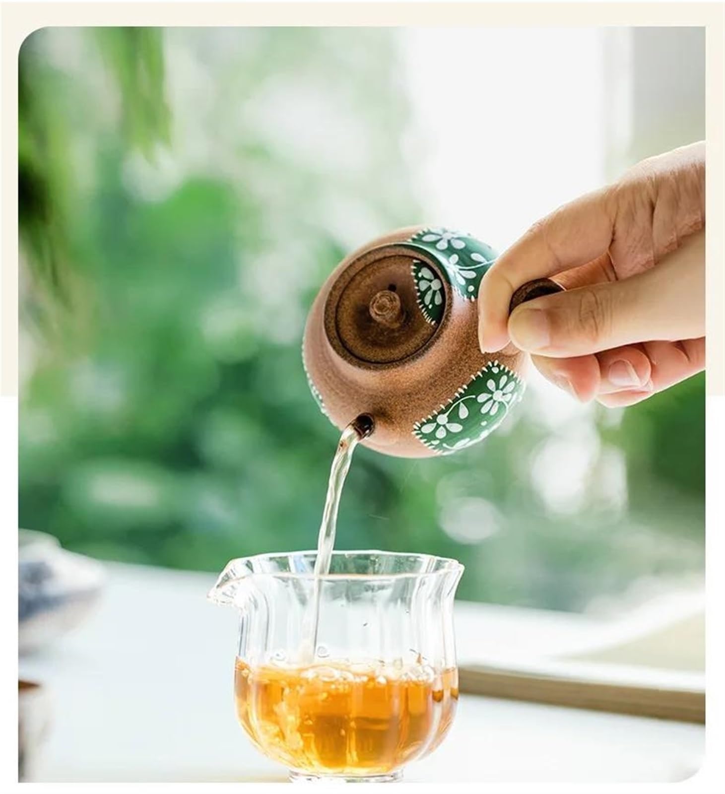 Teekannen-Set Teeartikel Zubehör Ornament Reine Handbemalte Grobe Keramik Teekanne Mit Seitlichem Griff Ästhetisches Pflaster Kleine Kanne Teekessel 70 Ml Weihnachts Teekanne Und Tasse Set