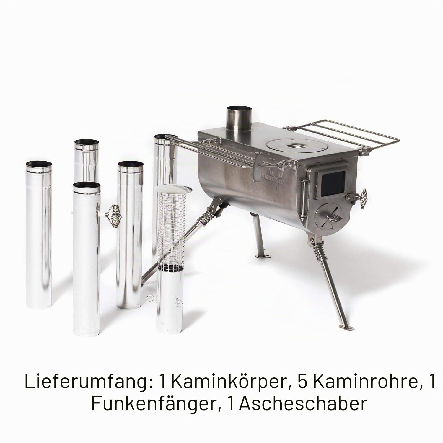 Winnerwell Woodlander Medium Zeltherde | Kleiner tragbarer Holzofen für Zelte, Unterkünfte und Camping | 800 Cubic Inch Firebox | Präzisions-Edelstahlkonstruktion | Enthält Schornsteinpfeife