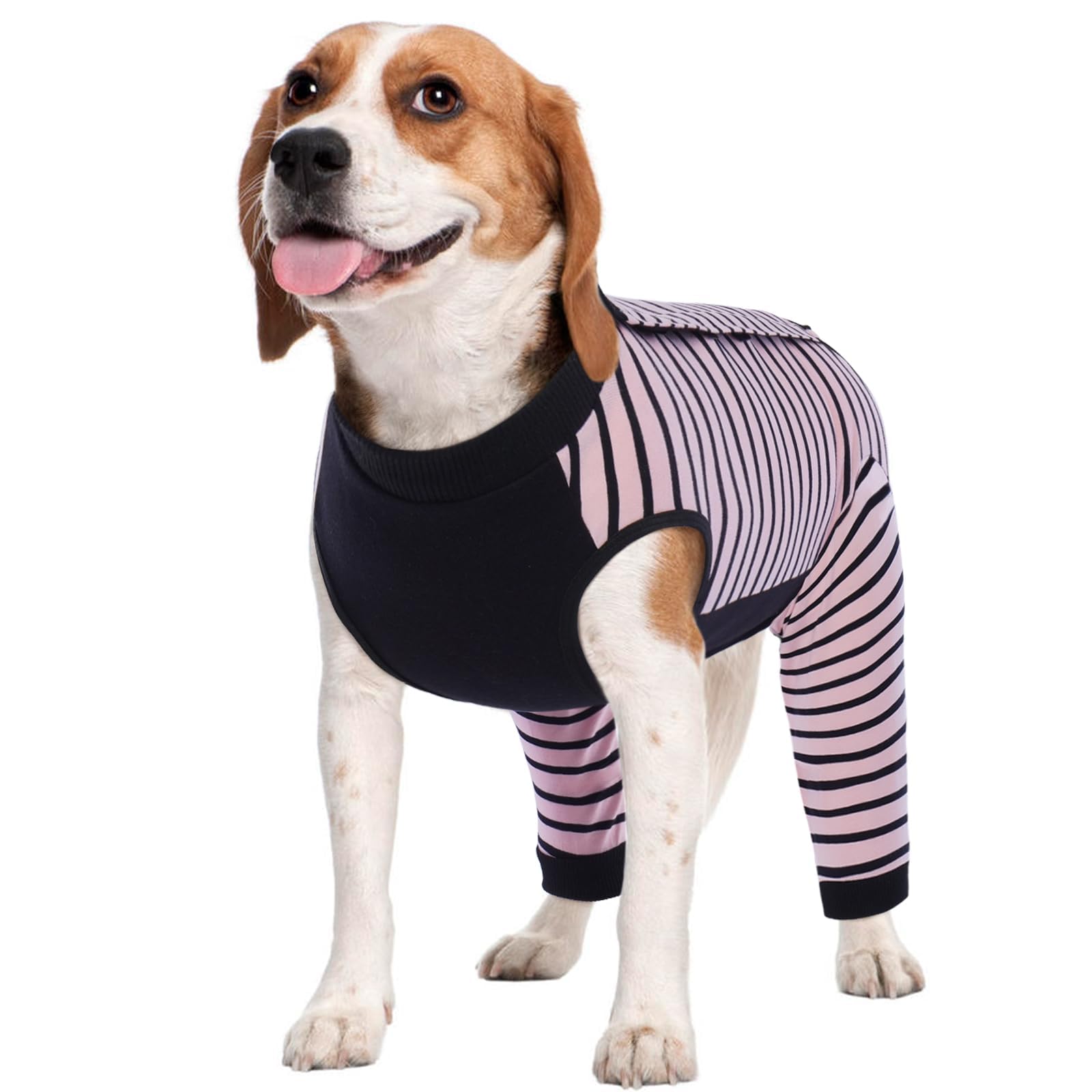 Photo 1 of Kuoser Dog Recovery Suit with Anti Licking Rear Leg Sleeve, Pink M