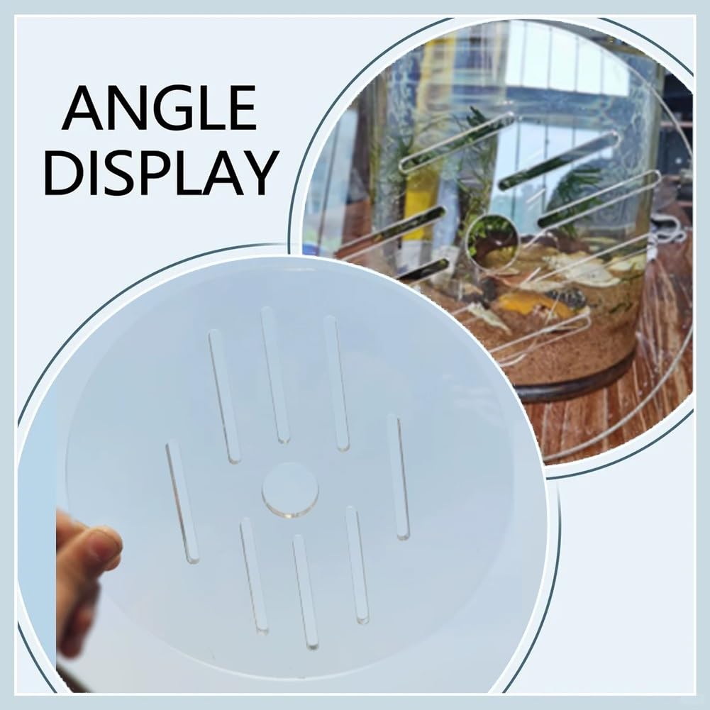 GZHERVICES Tapa Redonda De Acrílico para Acuarios, Cubierta Superior para Acuarios, Tapa O Cubierta Protectora para Acuarios; Evita Que Los Peces, Los Reptiles Y Las Tortugas Salten Fuera(60cm)