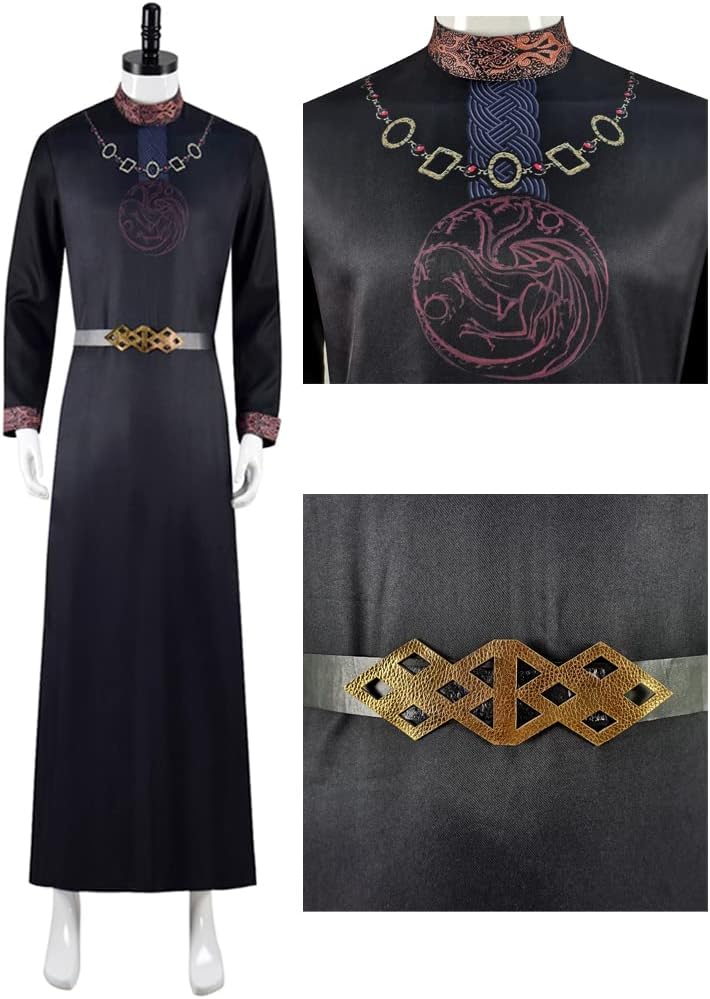 Adult Viserys Targaryen Cosplay Costume Halloween Outfit Mens Tunic Robe Cape Suit Warrior Uniform