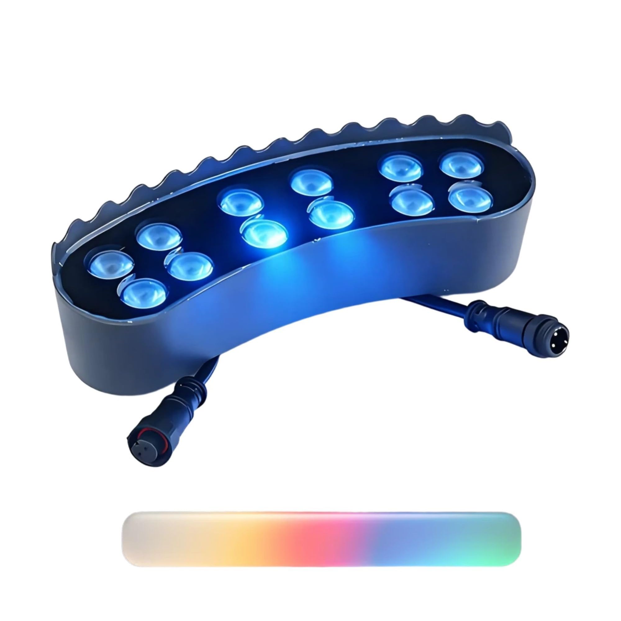 Opaeroo Circular Lights for Tree Root Illumination, Outdoor Low Voltage Garden Lighting Kit, Ip65 Waterproof Landscape Spotlights, 12w 24v Wired Led for Tree and Building Accent Lighting Blue 1light