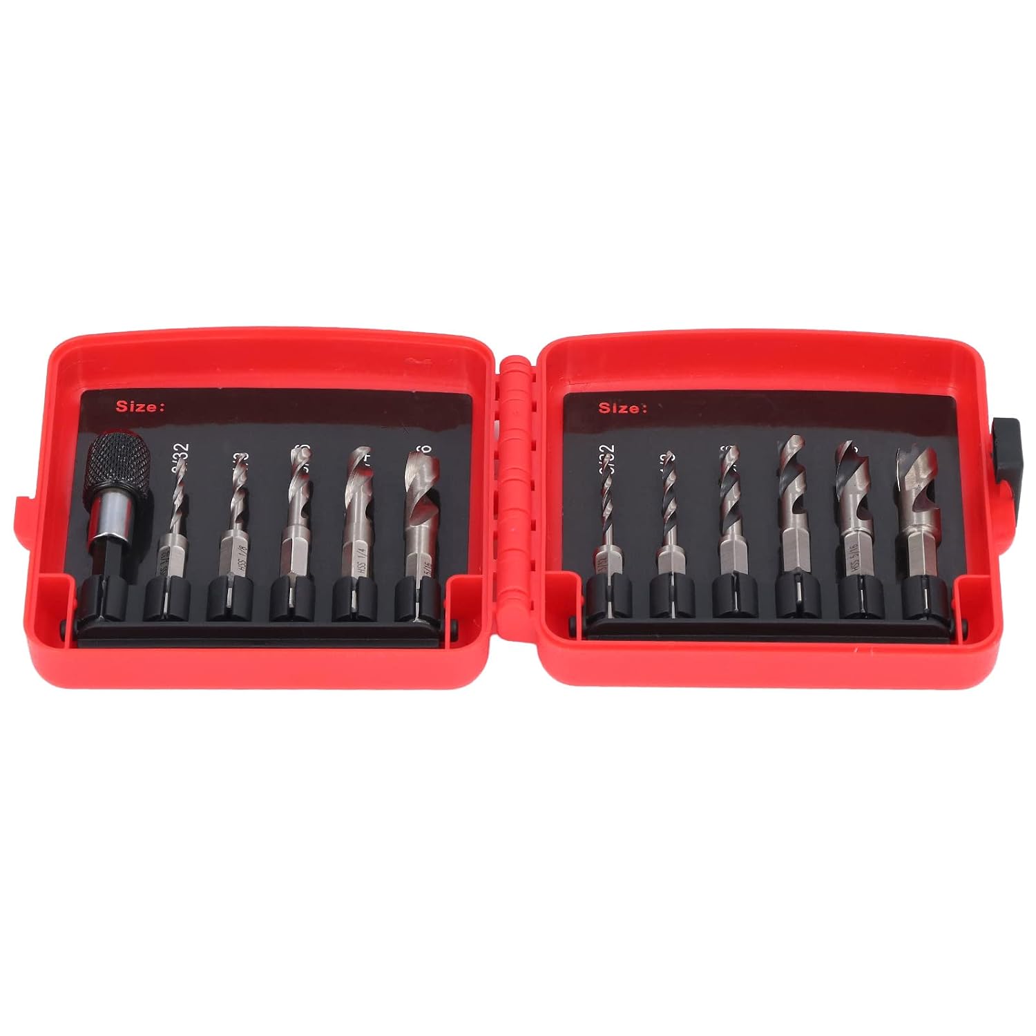 6Pcs 3 Point Drill Bit Brad Tip Dril Set, HHS Drill Bit Set with 5Pcs 1/4in Shank, Speed Steel for Woodw, Metal, Pla,