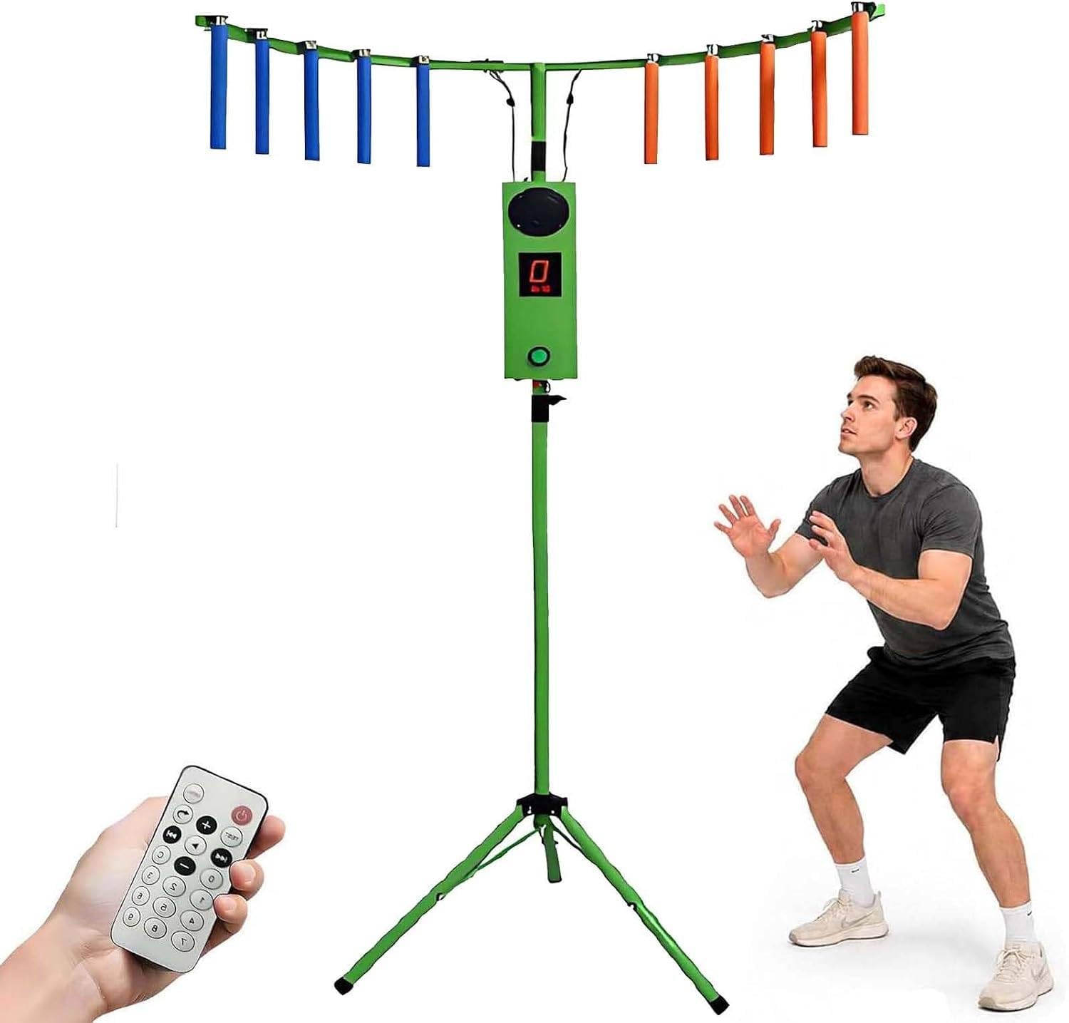 FJYAWEN Catching Stick Arcade Game for Hand Eye Coordination Training Green