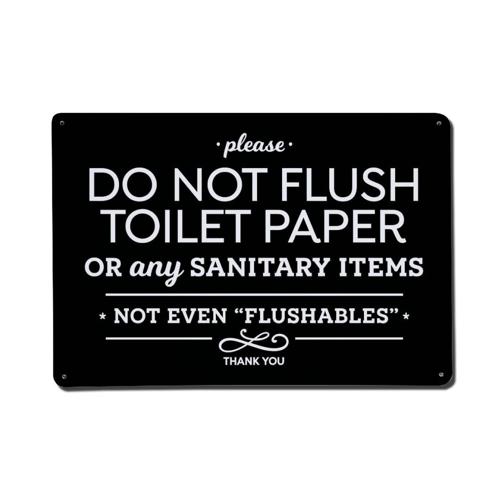 Jdfenggu Vintage Do Not Flush Toilet Paper Retro Metal Tin Sign, Metal Poster For Bar, Home, Man Cave, Kitchen, Laundry Room Art Decor 8X12 Inch