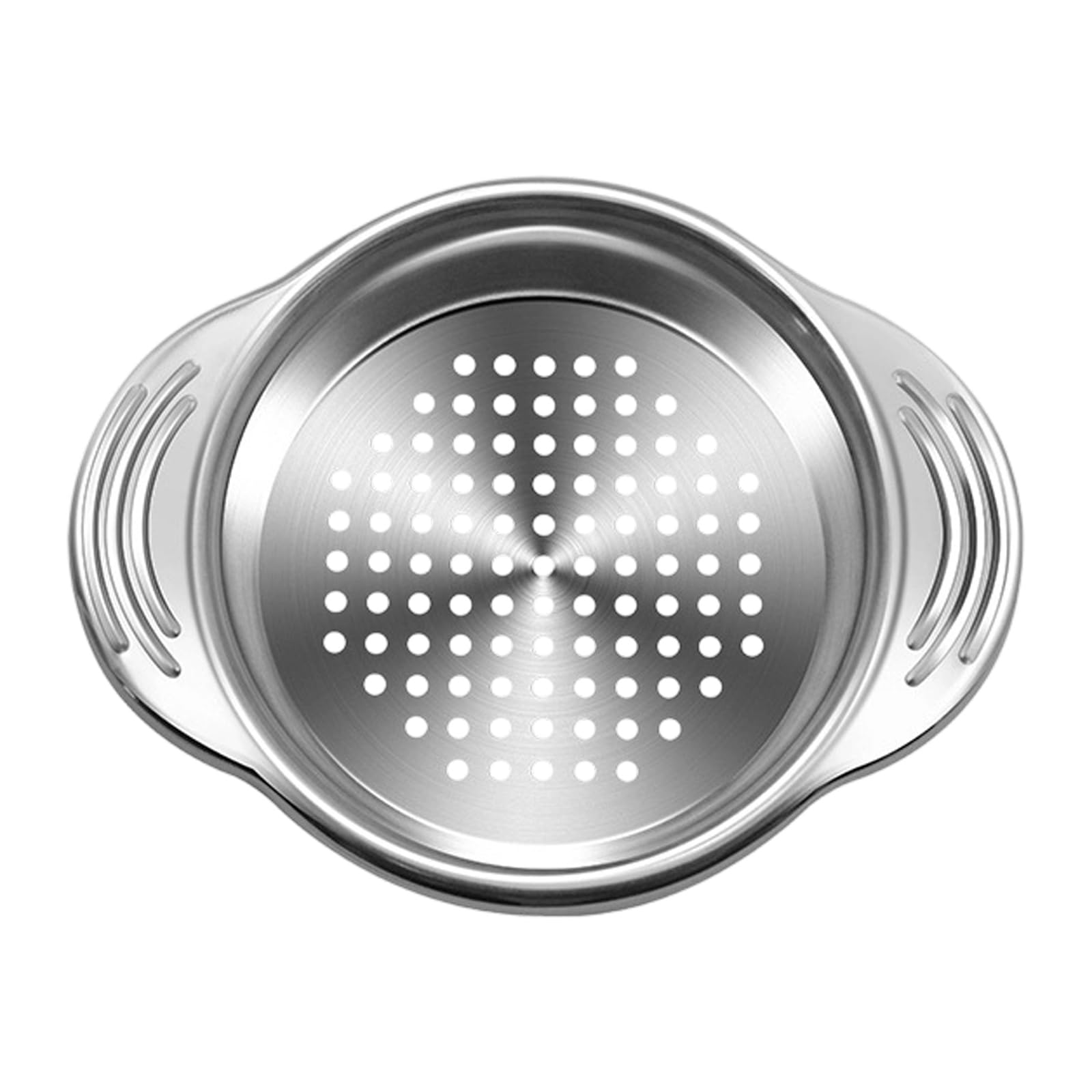 TEMOOUES Multipurpose 304 Metal Strainer for Kitchen with Fine Filter and Grip for Draining Oil and Liquid Thin Portable Strainer