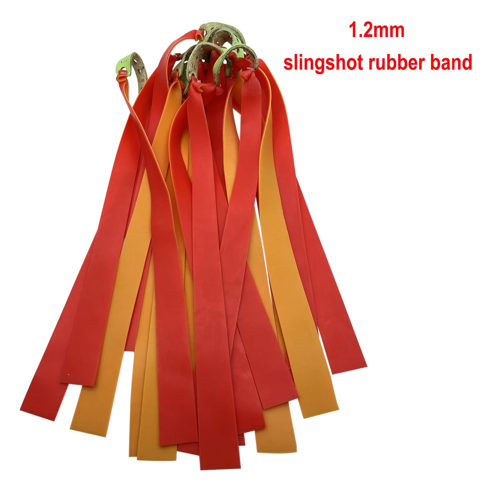 JHONGYA 10pcs 1.2mm Thickness Slingshot Flat Band Powerful Slingshot Replacement Band for Outdoor Hunting Shooting Catapult