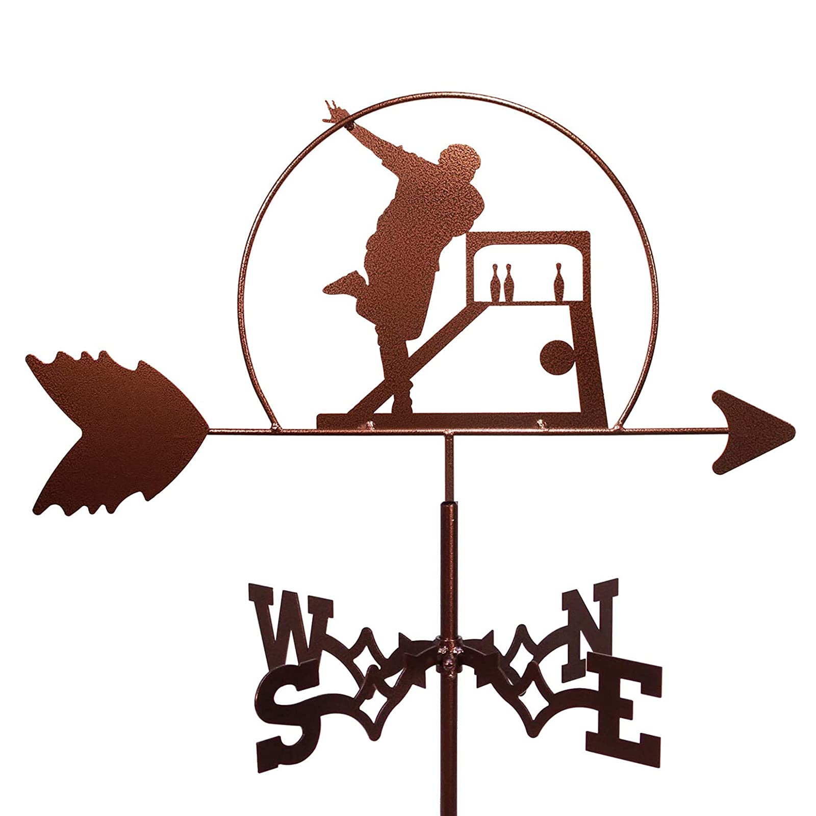 WIQUYBML Animal Weather Vane with Roof Mount Garden Decorations Wind Weathercock Direction Indicator for Outdoor Garden/Bowling/35 * 50Cm
