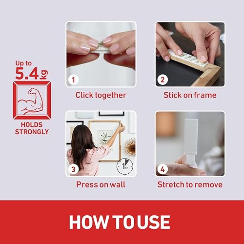 Miniatura 7 de Tiras para colgar cuadros Command, mediana, 17201-4PK