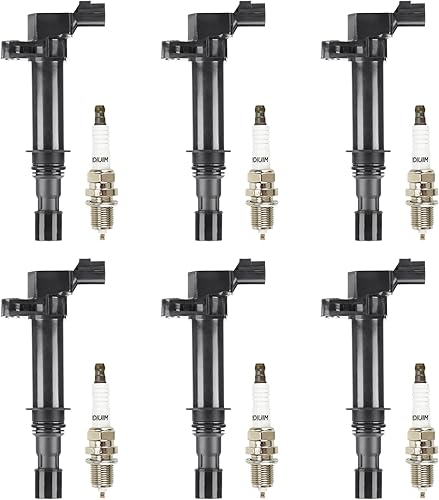 Paquete de bobina de encendido + bujías de iridio para Dodge Dakota Durango Nitro Ram Jeep Commander Grand Cherokee Liberty Mitsubishi Raider,