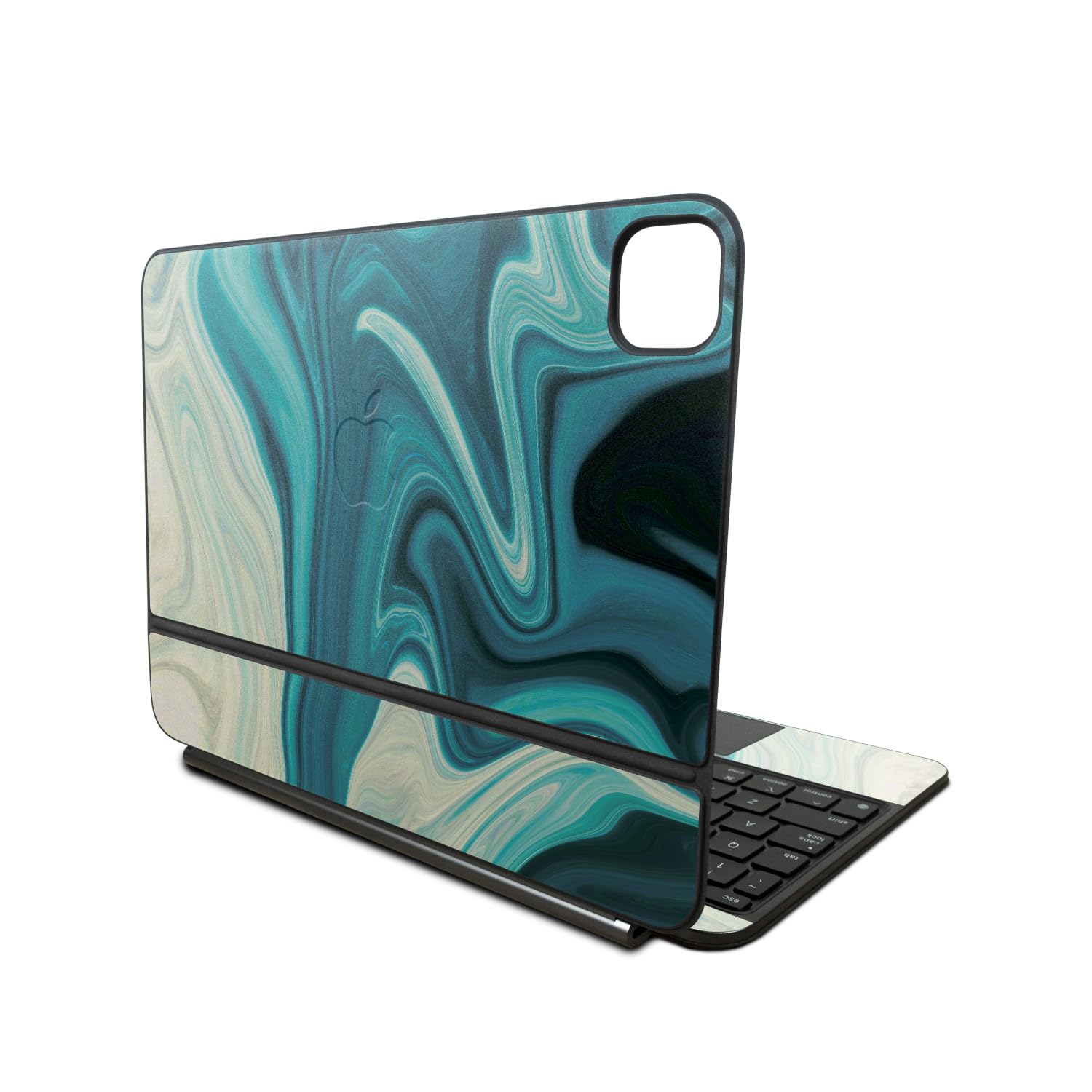 Skin Compatible with Apple Magic Keyboard for iPad Pro 11‑inch (M4) 2024 - Aqua Swirl - Premium 3M Vinyl Protective Wrap Decal Cover - Easy to Apply | Crafted in The USA by MightySkins
