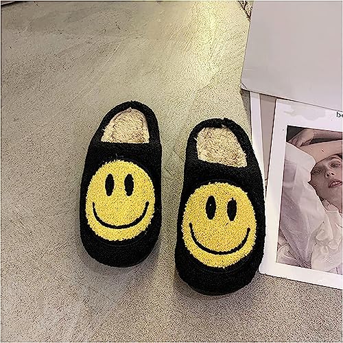 Women's Men's Retro Face MAMA Comfy Warm Plush Slip-On House Slipper for Winter Indoor Soft Cushion Non-slip Fluffy Slides4