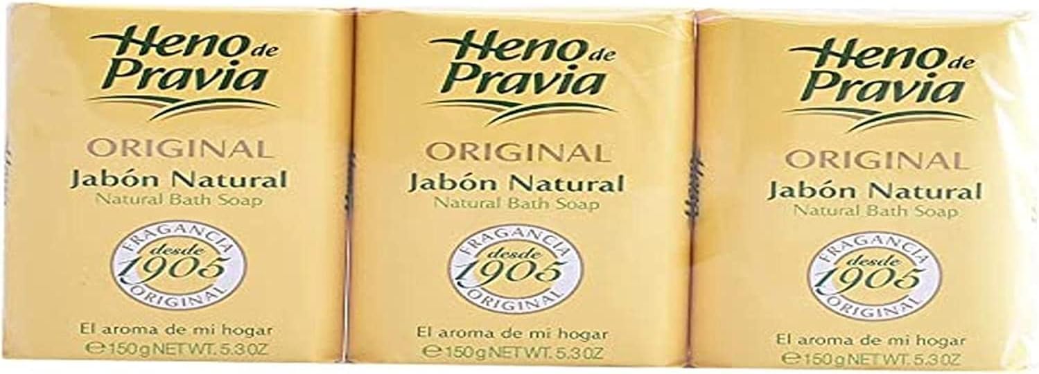 Hay de Previa Original Natural Soap,black,3 x 150 g - 450 ml