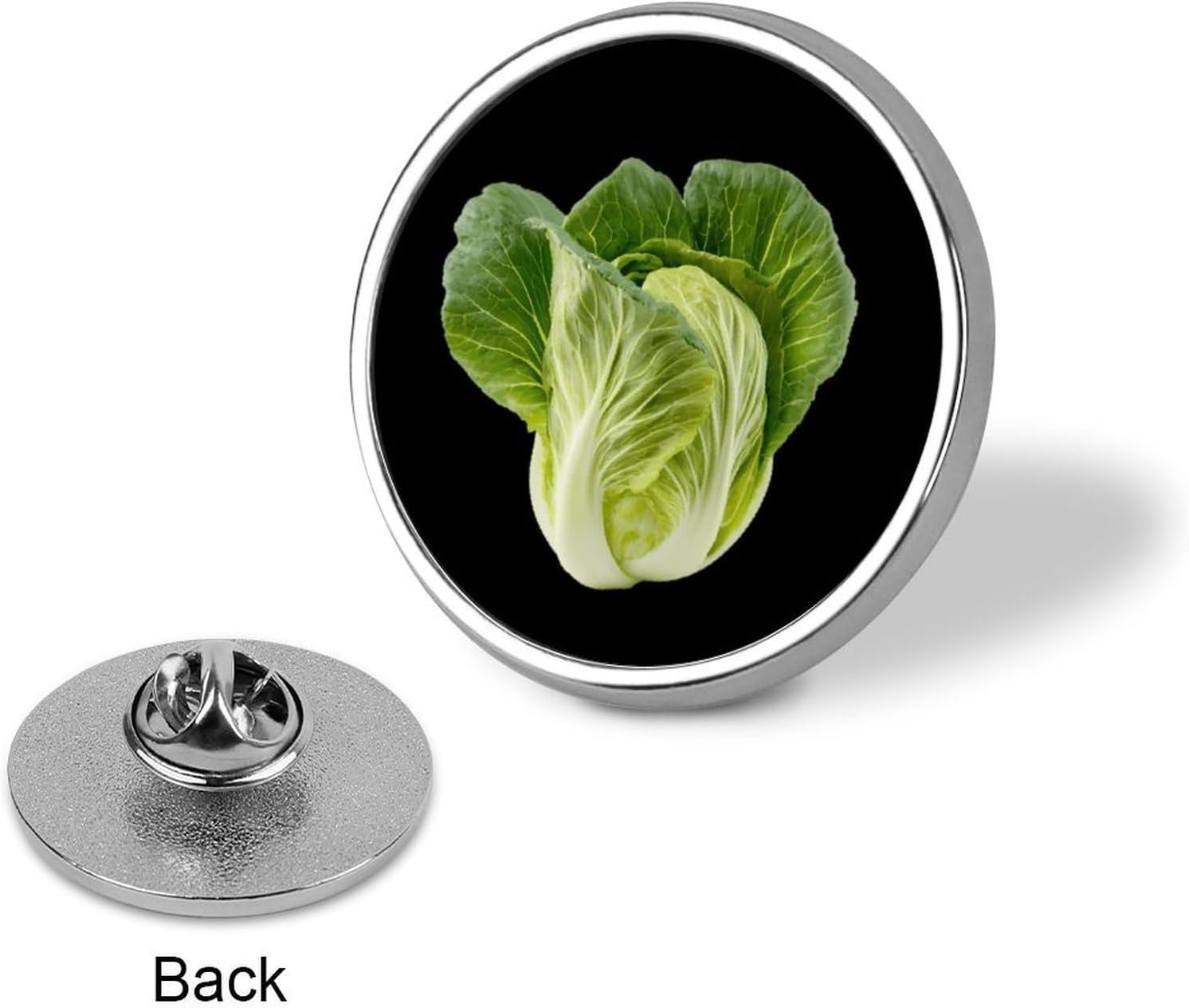 Lettuce Vegetable Round Metal Badge Pin image 3