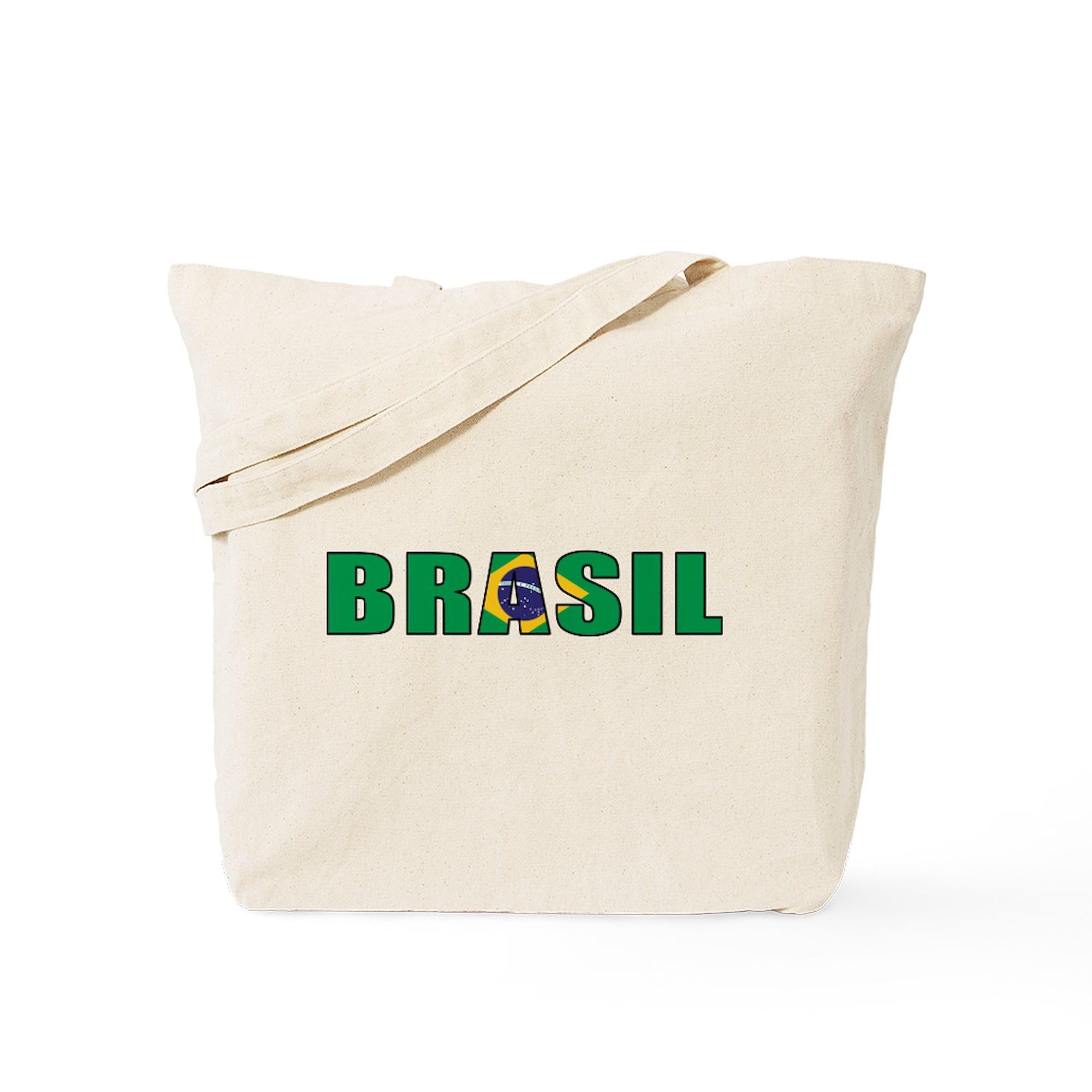 CafePress Brazil Tote Bag Reusable Natural Beige Canvas Shopping Bag