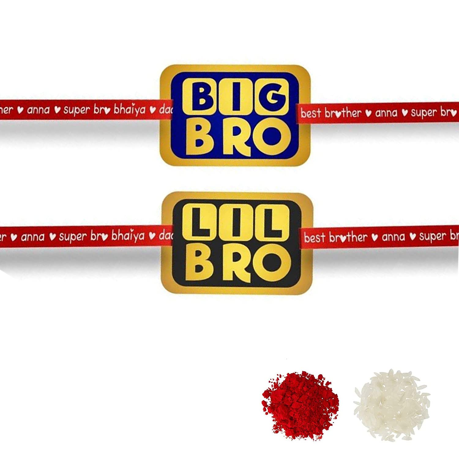 TheYaYaCafe® Multicolour Acrylic Printed Big Little Brother Boys Rakshabandhan Rakhi Combo Set - Pack of 2 (B07GDHD4L9) Amazon Price History, Amazon Price Tracker