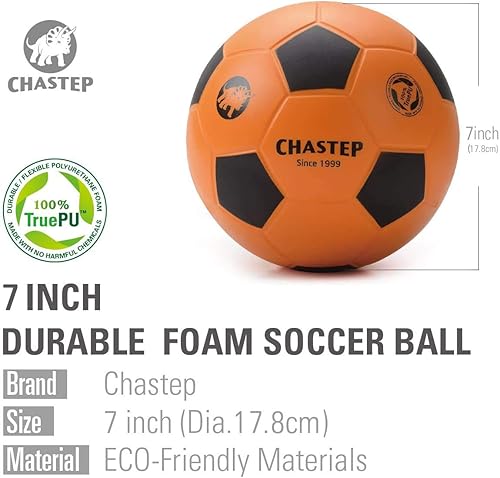 Miniatura 2 de Chastep pelota fe fútbol de espuma de piel integral de 8pulgadas, perfecta para niños o aprendices del juego, para ejercicios en el exterior