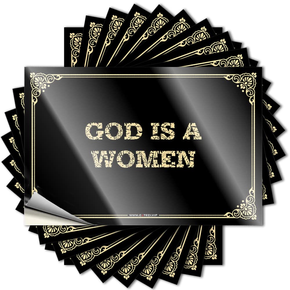 Saying Garage Scratch Resistant Decals, Cozy Matte Print for Phone Case Texas | Bathroom Stuff Uv Proof Pack God is A Women(12X18CM)