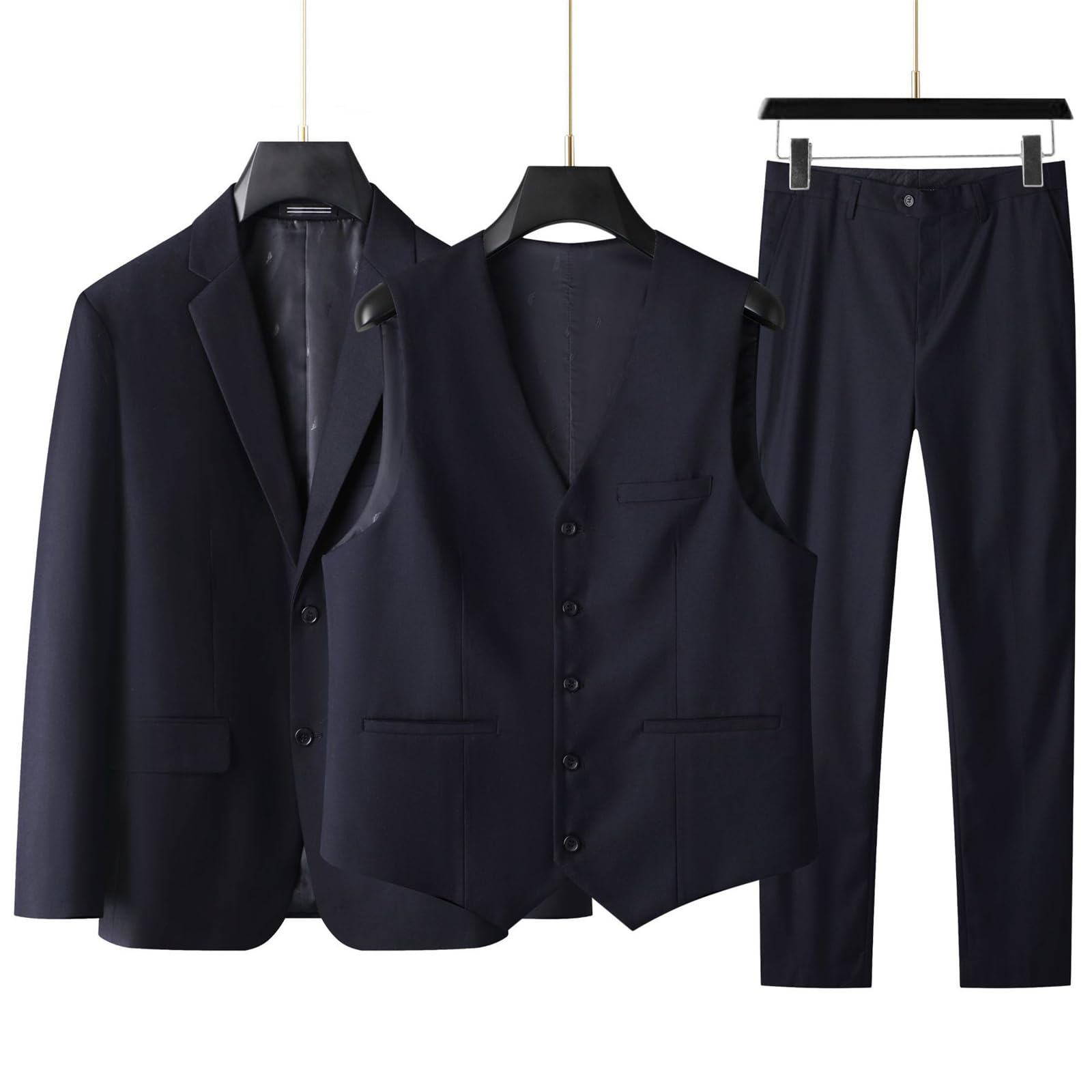 High-End große Größe Herren Anzug (Anzug + Weste + Hose) Plus Fett Fett Business Formale Mantel Hochzeitskleid 3 Sets Fourseasons