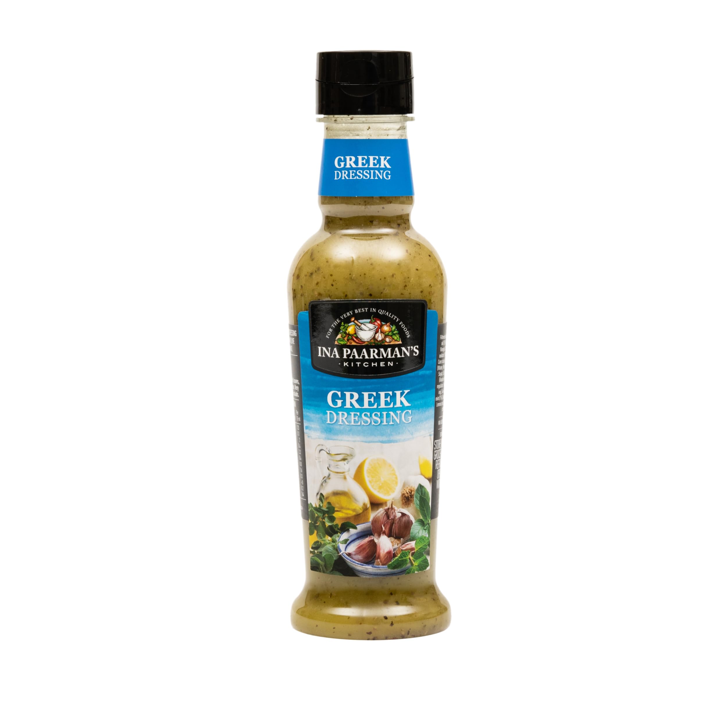 Ina Paarman | Greek Salad Dressing | 300ml | Award Winning | Lemon | Garlic | Olive Oil | Pairs with Salads, Grilled Halloumi, Grilled Chicken | Rich Texture | Marinade | Greek Salad Dressing