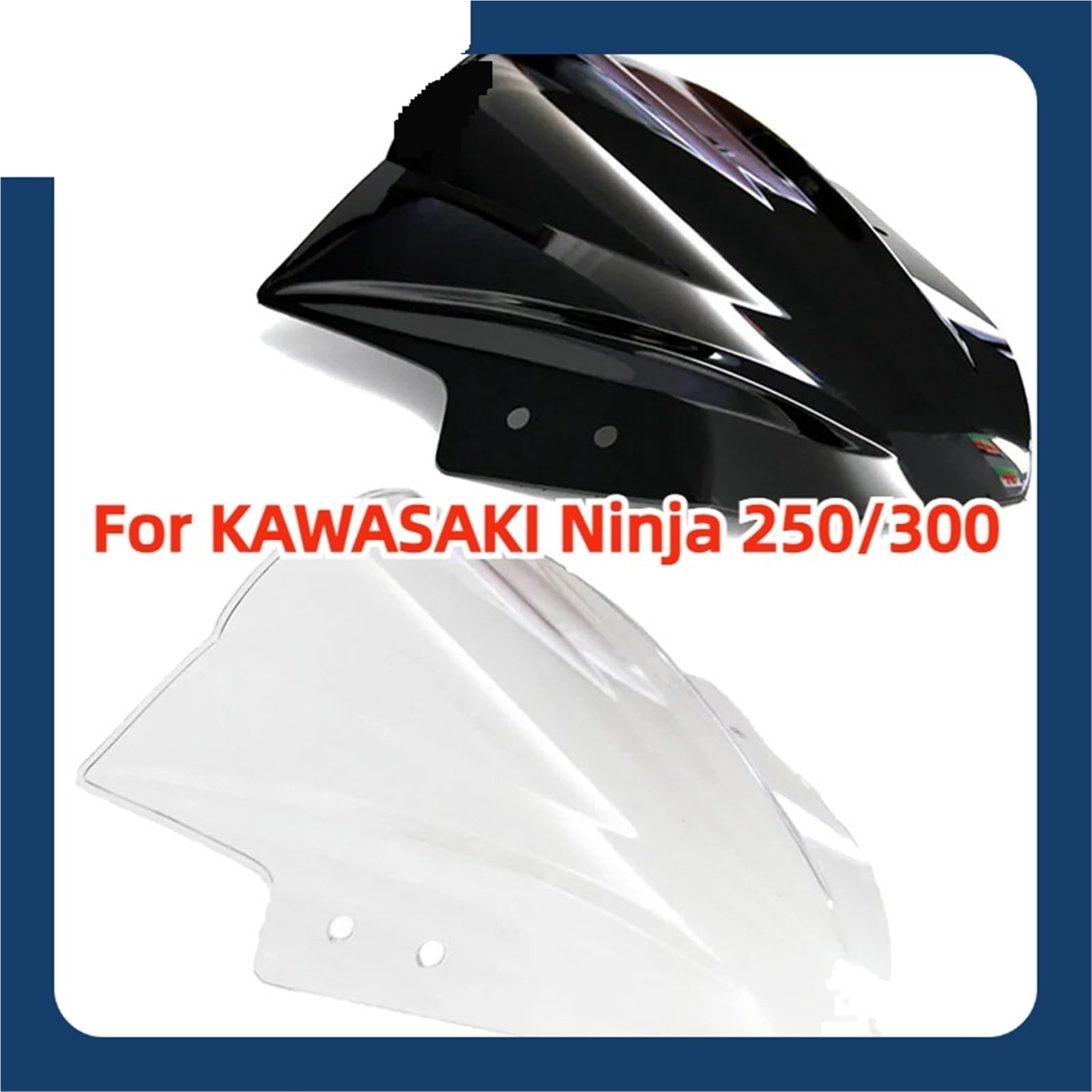Deflektor motocykla Osłona przedniej szyby motocykla Osłona deflektora wiatru Pasuje do 250 300 2013 2014 2015 2016 2017(Black)